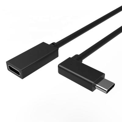 China COMPUTER Right Angle 90 Degree Cabo USB Type-C 3.2 Gen 2 Male To USB Tipo C Female Extension OTG Cable For Mobile Devices for sale