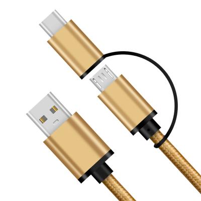 China Type C MP3/MP4 Player USB Cable 3FT Tinned Copper Braid Cable 3 in 1 Quick Charging Cable 3 in 1 for sale