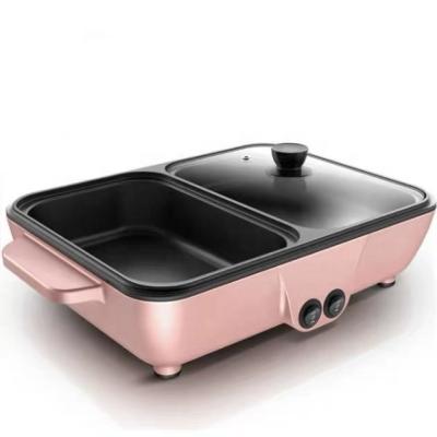 China Hot Selling Easy Cleaning Home Use Smokeless Non-stick Electric Korean Grill Multifunctional Cooking Pot. for sale