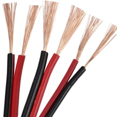 China Camera 2 Cores Copper Wire Black&Red/Transparent Electrical Speaker Cable Wire for sale