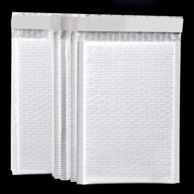 China Flat Seal Custom Self Packing Bubble Mailers Shipping Envelope Padded Waterproof White Poly Bubble Bags for sale