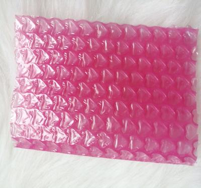 China Manufacture Shockproof Rose Air Bubble Heart Shaped Sheet Damping Plastic Bubbles for sale