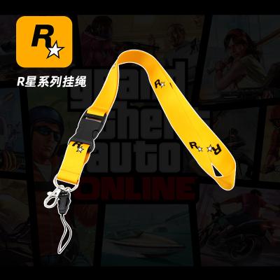 China GTA Game GTA Game Star Game Theme Animation Theme Trunk Car Tag License Belt Work Cell Phone Lanyard R Neck Lanyard Long Key Chain for sale