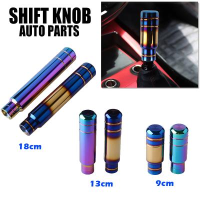 China Universal 13CM Aluminum Alloy Car Gear Modified Head Semi-Blue-Plated Colorful Manual Gear Aluminum Alloy Shifter for sale