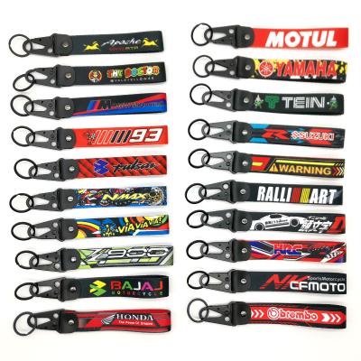 China Racing Car Modification Key Chain Transfer Eagle Mouth Buckle Trend JDM Car Carabiner Hook Clip Wrist Strap Lanyard Rope Thermal Pendant for sale