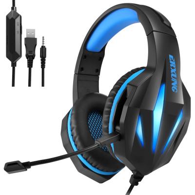 China Perfect Sound Bestseller USB Wired Noise Canceling Headphones Headset Game Ps4 PC LED Light With MIC for sale