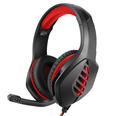 China Perfect Sound Audifonos Customized BT5.0 Earphone LED Gaming Headset Earphone With Mic Speaker Stereo Music Headset for sale