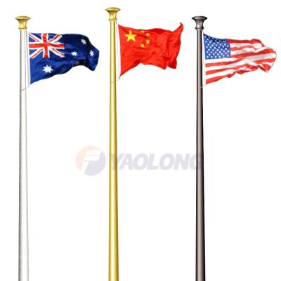 China Yaolong Giant White Silver Black Flying Suppliers Healthcare Institutes Flag Pole Stainless 5m 6m 7m 8m Ss304/ss316/iron/aluminum/aluminum/iron for sale