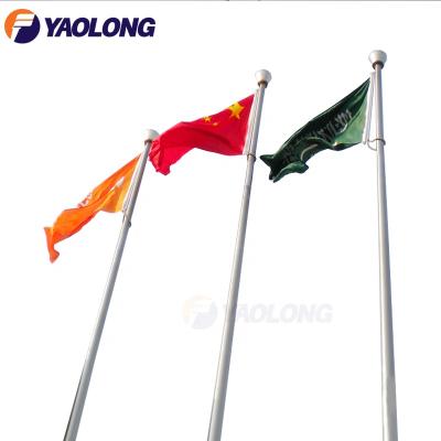 China Health Care Institutes Yaolong 3-12M Aluminum Alloy Outdoor Flagpole Stainless Steel Commercial Electric Motorized Flagpole for sale