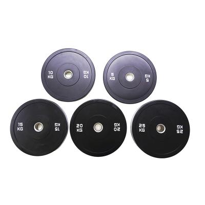 China Universal High Quality Circular Tasteless Black Weight Bumper Plate Set For Sale for sale