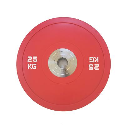 China Universal Commercial Gym Equipment Barbell Discs/Dishes Color Weight 25kg Non-Slip Rubber Dish for sale