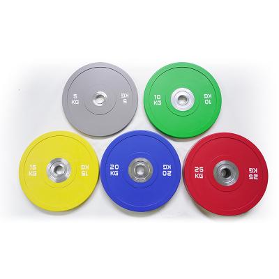 China Universal Custom Eco-Friendly Circular Fitness Training Rubber Bumper Plates for sale