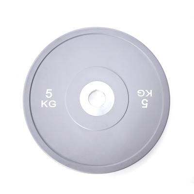 China Universal Durable Colored Rubber Weightlifting Competition Bumper Plate Virgin Zinc And Coated Steel Standard Barbell Plates for sale