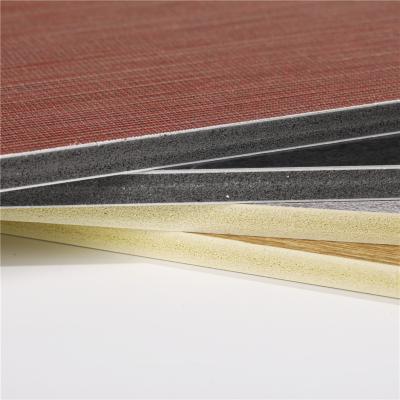 China 15mm Cloth Weave Surface Texture Solid Wood Wall Panel Internal Wall Decorative Board for sale