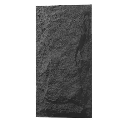 China 1200*600mm Wall Polyurethane Stone Panel Home Decor Dark Grey Basalt Natural Stone for sale