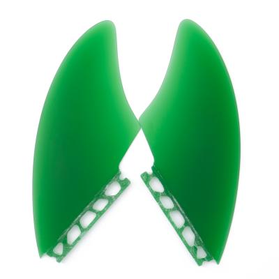 China Water Sports Surfboard Twin Keel Tag Area Customized Fin Keel Double Twins Fins Two Tag Surfboard Fin for sale