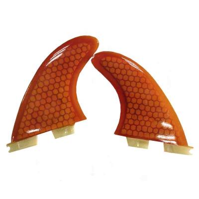 China Colorful Tag Double Keel Surfboard Surfboard Fins Twin Honeycomb Fins Water Sports Area Fins For Sip for sale