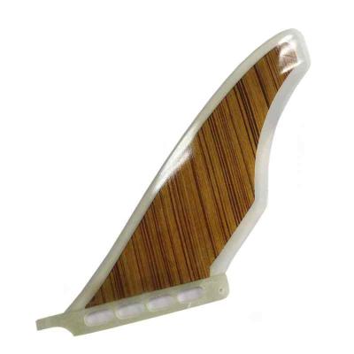 China Water Sports Area Wholesale Customize Logo Center Fins Surfboard Bamboo Wood Fin Single Fins For Longboard for sale