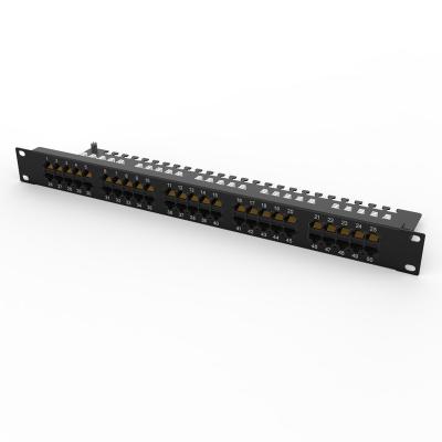 中国 cat6 network cabling system patch panels high quality OEM cat3 50 left unprotected telephone patch panel 販売のため