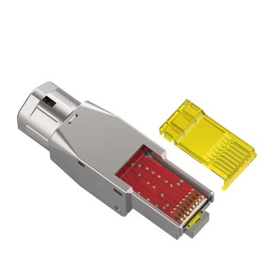 China Network Cabling System rj45 8p8c Shield STP Toolless RJ45 Connector Toolless Protected Cat7 Cat8 rj45 Modular Jack for sale