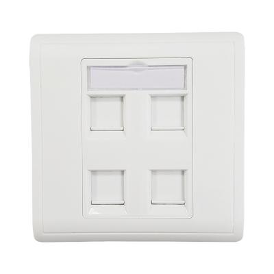 China Network Cabling System Network Faceplate 1 2 4 Type RJ45 Wall Plate 86x86 Port 86 Two Hole Faceplate for sale