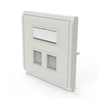 Китай Network Wiring System Network Faceplate 1 2 4 Port Type RJ45 Wall Plate 86x86 Faceplate 2 Two Port 86 Port продается