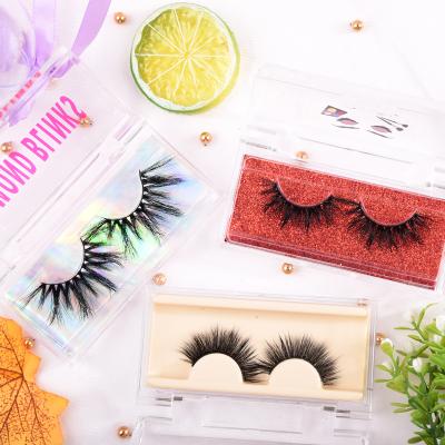 China Wholesale Free Sample Natural Soft Strip Natural Custom Eye Lashes Private Label False 3d Mink Lashes Packaging Box Seller for sale