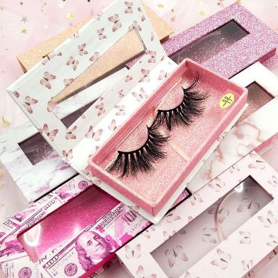 China ODM/OEM New Style Natural Soft Cruelty Mink Lashes 3d Mink Lashes 25mm Lashes Private Label Lashes Butterfly Package Box With Your Logo for sale