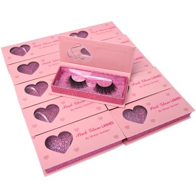 China Natural Soft Magnetic 25mm Bottom Lashes Logo Package 3D False Eyelashes Wholesale Private Mink Silk Eyelashes for sale