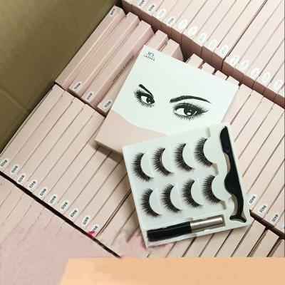 China OEM/ODM Quenlashes 6 Natural Soft Magnetic Mink Eyelash Magnetic Eyelash And Applicator 3d Eyelashes And Eyeliner Set for sale