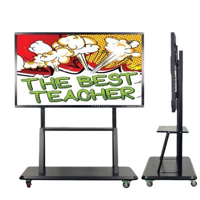 China 55 65 75 Inch Teaching Desk Floor-standing Portable Interactive Panel All In One Touch Screen 65