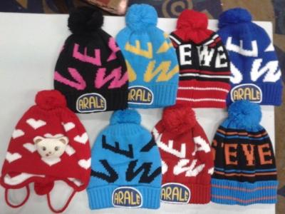 China 12000 pieces kids knitting winter hat Fashion Beanies stock for sale