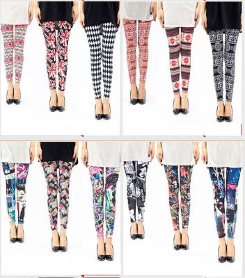 China women cheap graffiti writing pattern leggings 뜨거운 판매 여성 저렴한 낙서 작성 패턴 레깅스 bingkap murah for sale