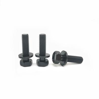 China External Hexagon Head Flat Spring Pad Combination Bolt Screw High Strength for sale