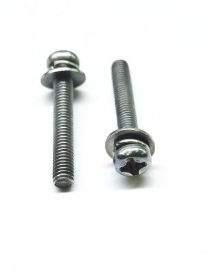 China SEMS Carbon Steel Machine Screws Zinc Nickel Alloy Stainless Steel Original Color M4X16 for sale