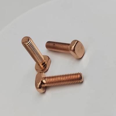 China Square Head Red Copper Screws Mechanical Teeth Screws For Golf Carts for sale