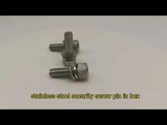 Hex Head Stainless Steel Security Screws M6x20 ISO9001 Approved Pin In Hex Screw