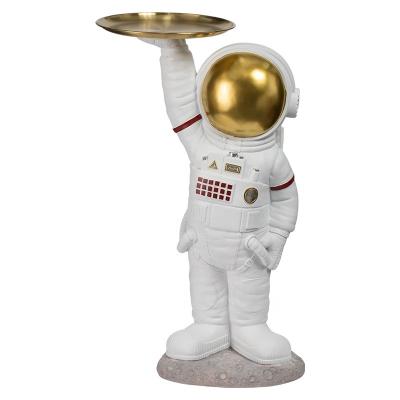 China Modern Large Europe Hotel Resin Statues Home Office Floor Decorums For Astronaut Serving Trays for sale