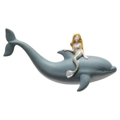 China Europe Mermaid Nordic Luxury Dolphin Animal Wall Hanging For Indoor Home Decoration for sale