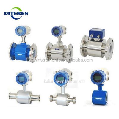 China Teren EFM Juice Liquid Sugar Sanitary Flow Meter 0.5% Accuracy Stainless Steel Magnetic Flow Meter for sale