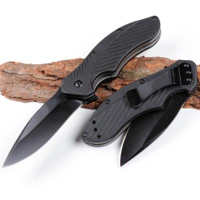 China Easy Carry 8CR13MOV Stainless Steel Outdoor Rising Pocket Knife With Black Titanium Coated Blade for sale