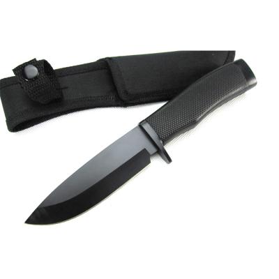 China Easy Carry 5CR15 Stainless Steel Blade Hunting Knife Survival Fixed Knife With Black Blade for sale