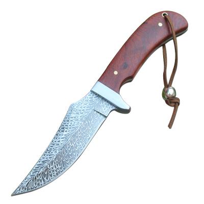 China Easy carry high end camping knife with fixed blade wood knife stainless steel pocket 3CR13MOV automatic outdoor survival steel knife for sale