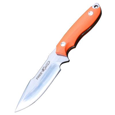 China Easy Carry Multi Functional Stainless Steel Blade Knife Hunting Survival Fixed Knife With Fire Starter And Whistle for sale