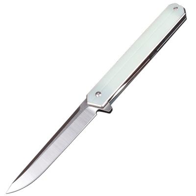 China Group of Ten Easy Carry New Handle Outdoor Camping Defense CNC Folding Knife for sale