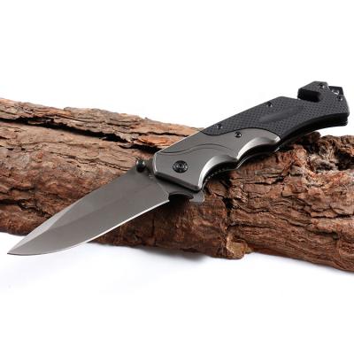 China Easy Carry Outdoor Survival Multifunction Folding Knife with Bottle Opener and Glass Breaker Pocket Knife for sale