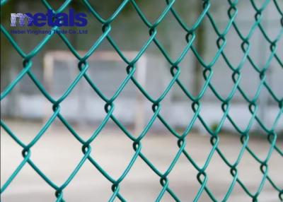 China Green Plastic Coated Chain Link  Security  Wire Fence For Garden And Park Fence 60x60mm for sale