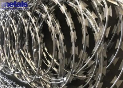 China Galvanized Steel Coil CBT-65 barbed concertina wire Razor for sale