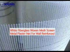 White Fiberglass Woven Mesh Screen Metal Plaster Net For Wall Reinforced