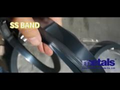 Steel Strapping Band BWG25 X 5/8“  SS Band  0.5x16mm Blue Black Color